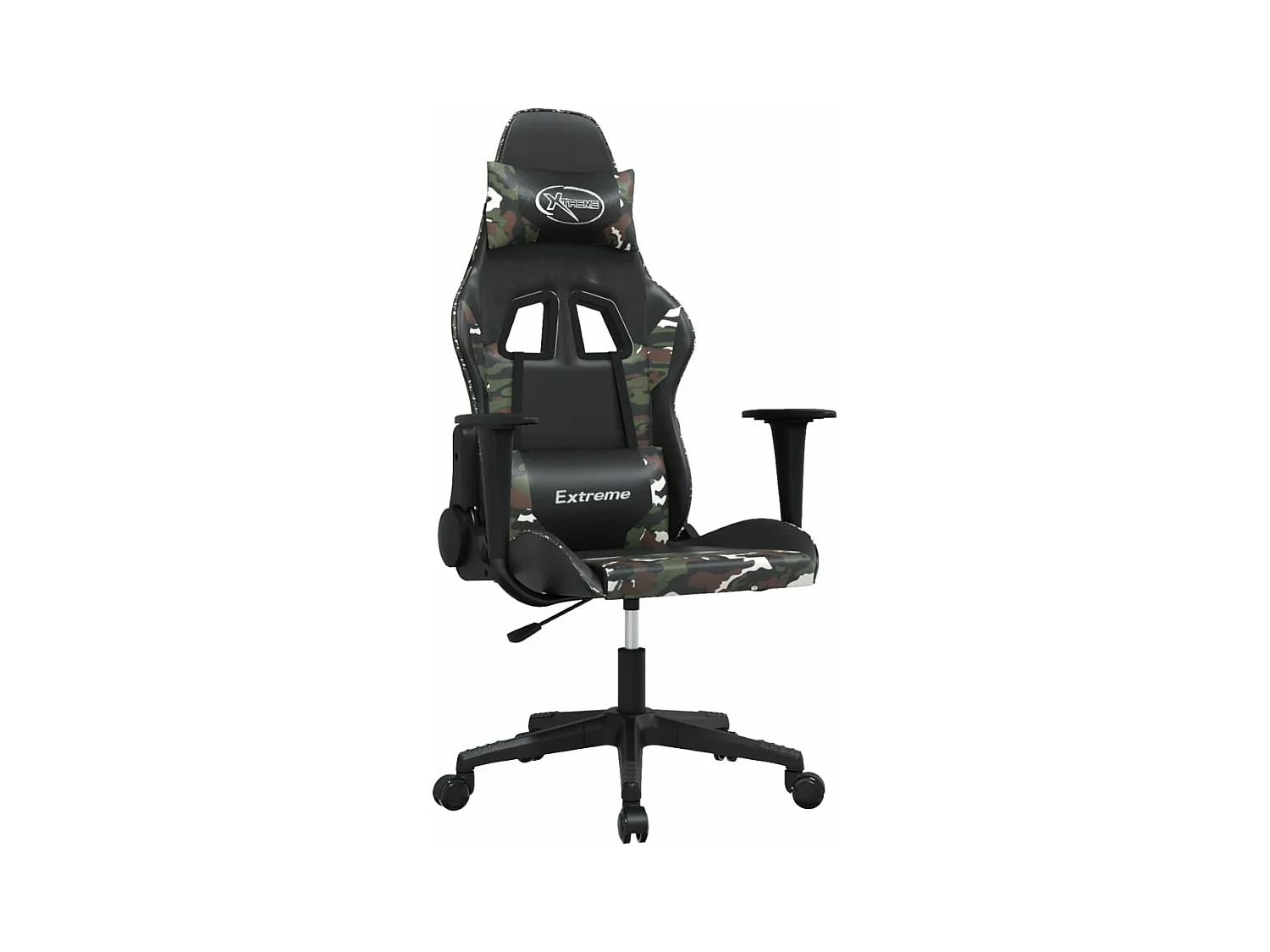 Chaise de jeu Noir et camouflage Similicuir