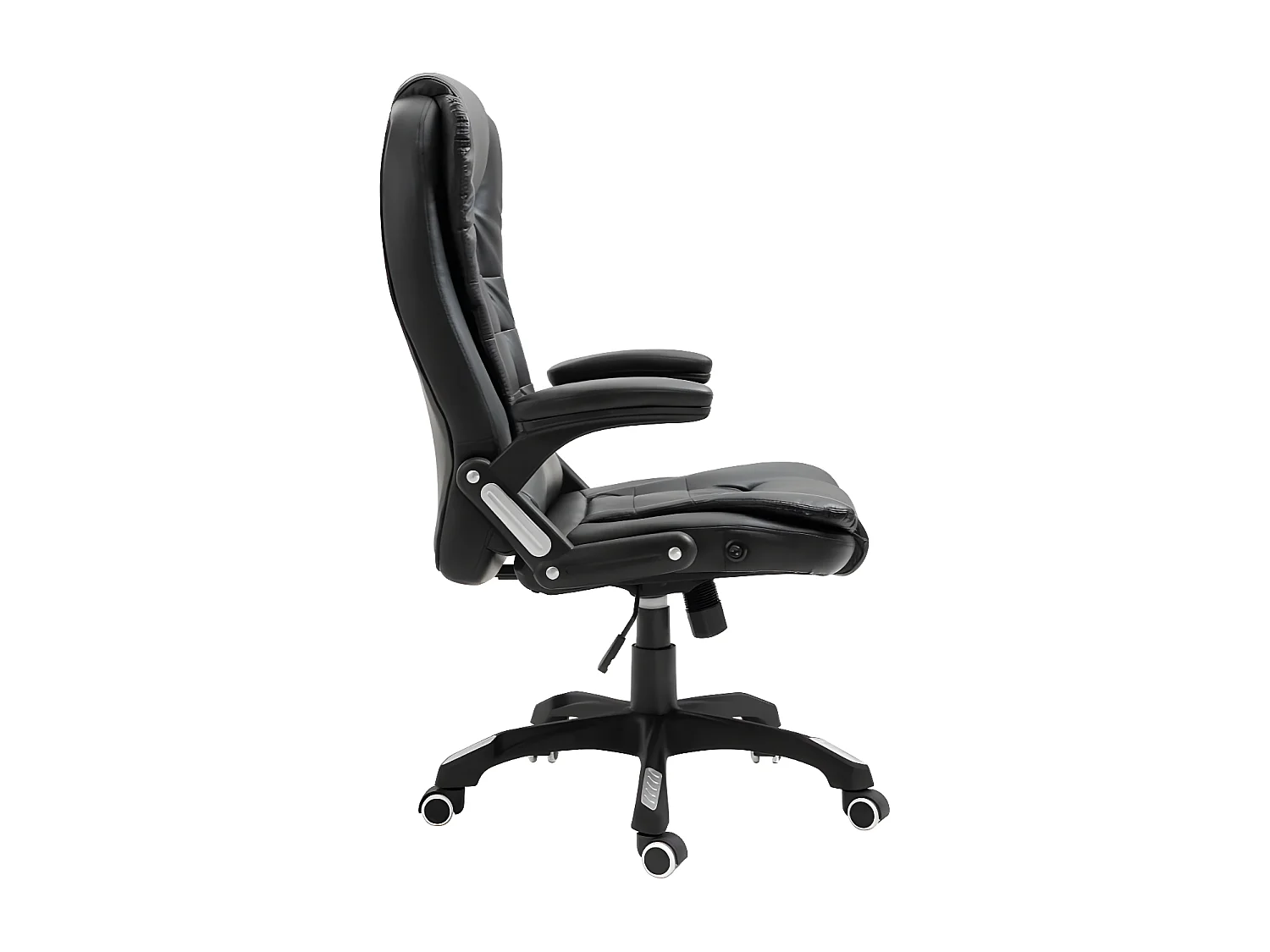 Fauteuil de bureau simili cuir noir Grease