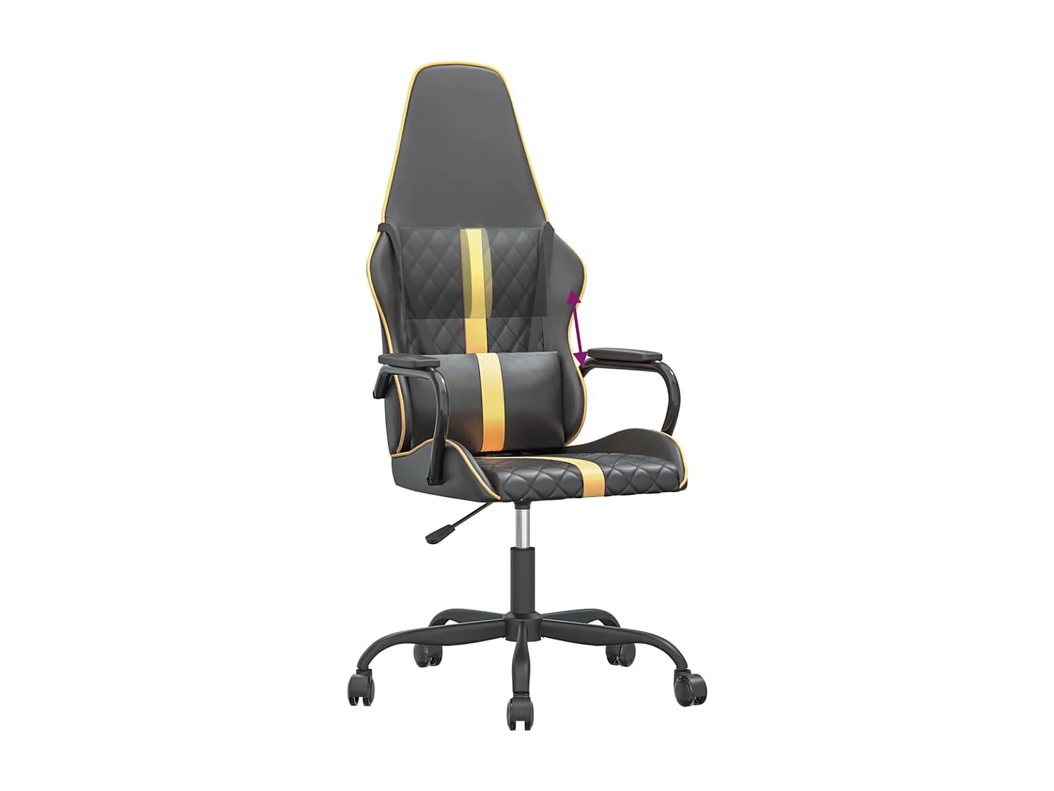 Chaise de jeu Noir et doré Similicuir