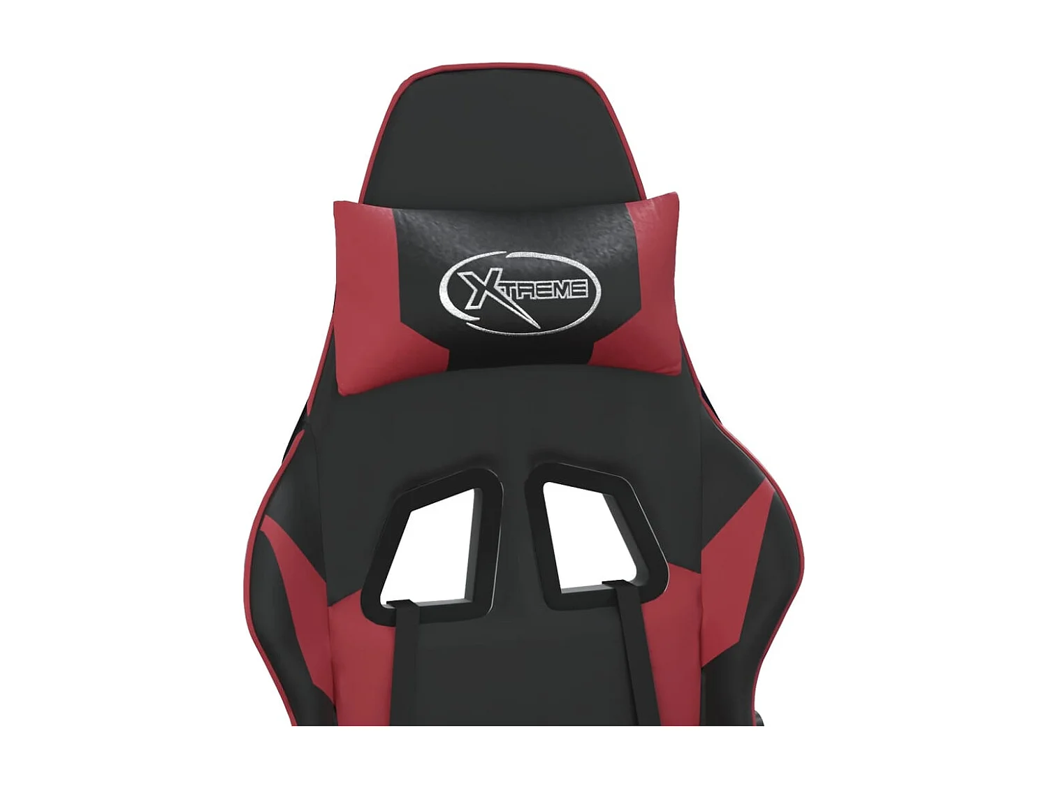 Chaise de jeu de massage Noir et rouge bordeaux Similicuir