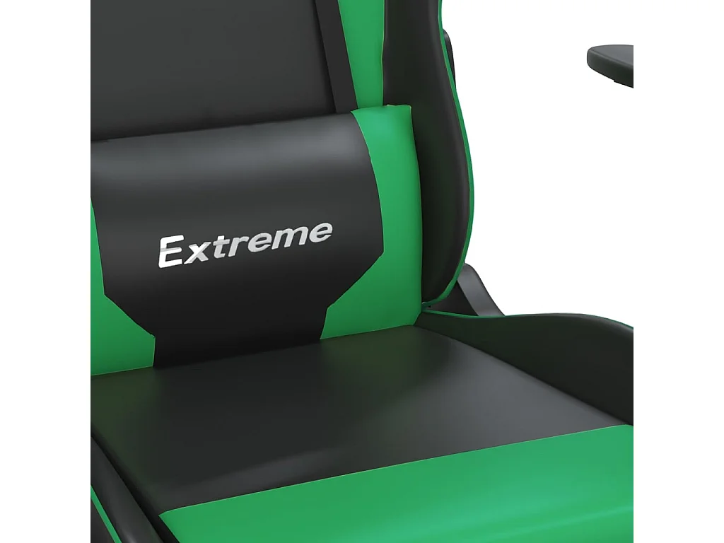 Chaise de jeu Noir et vert Similicuir