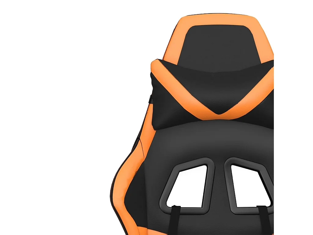Chaise de jeu Noir et orange Similicuir