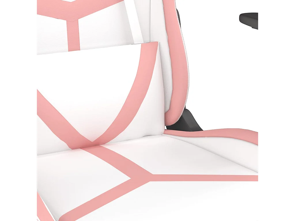 Chaise de jeu de massage Blanc et rose Similicuir
