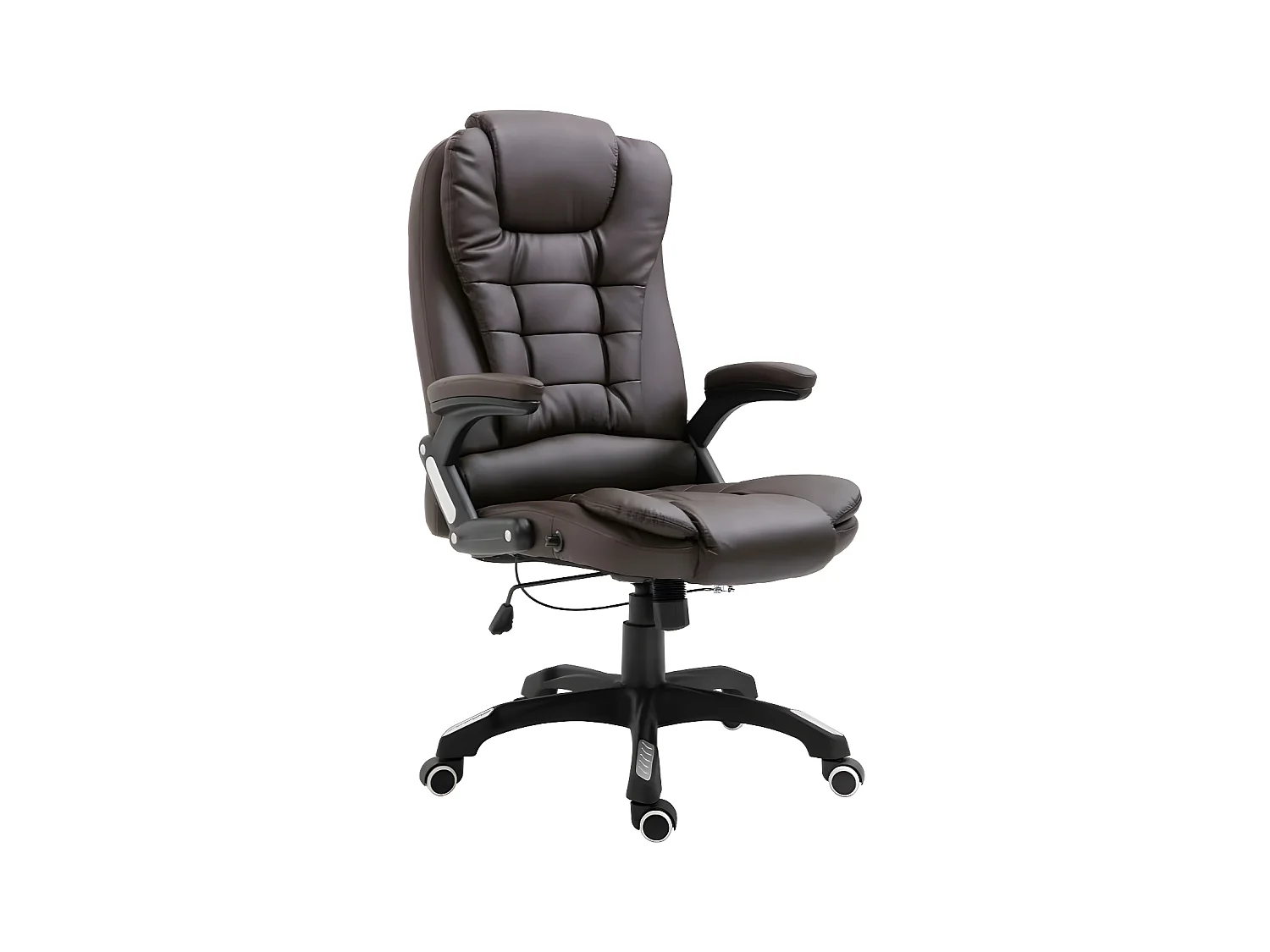 Fauteuil de bureau simili cuir marron Grease