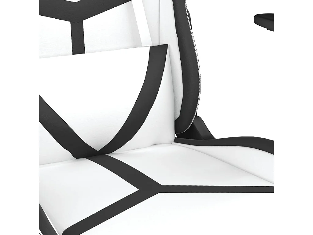 Chaise de jeu de massage Blanc et noir Similicuir