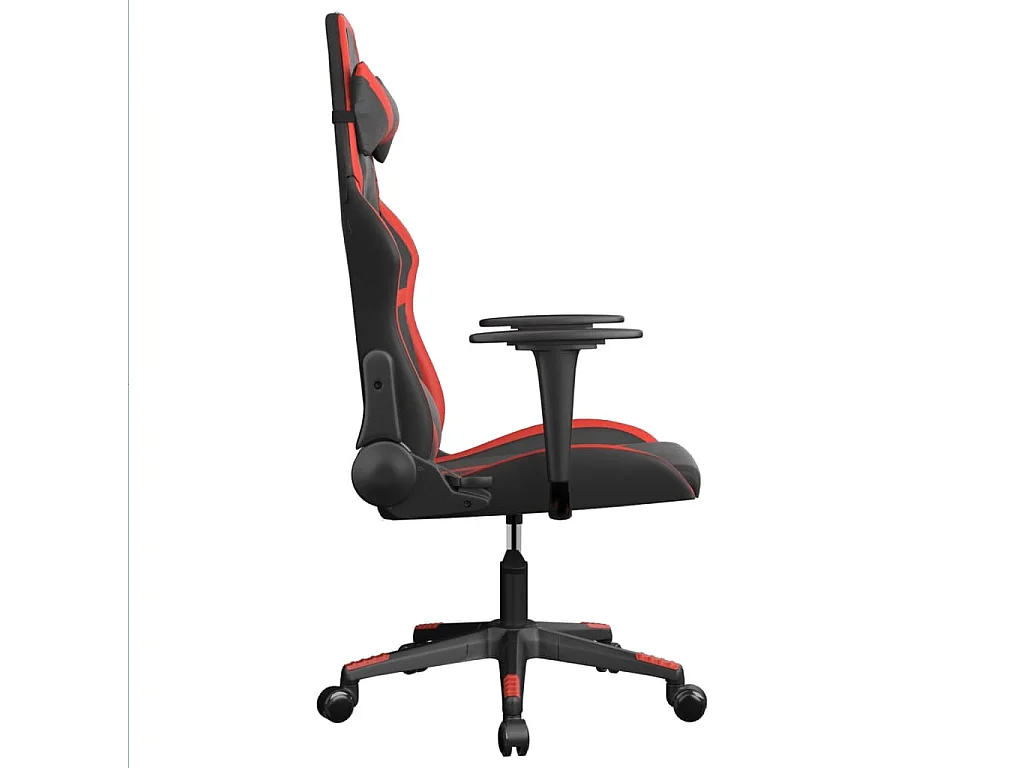 Chaise de jeu de massage Noir et rouge Similicuir