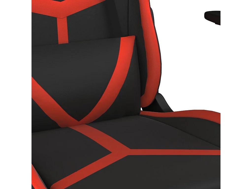 Chaise de jeu de massage Noir et rouge Similicuir
