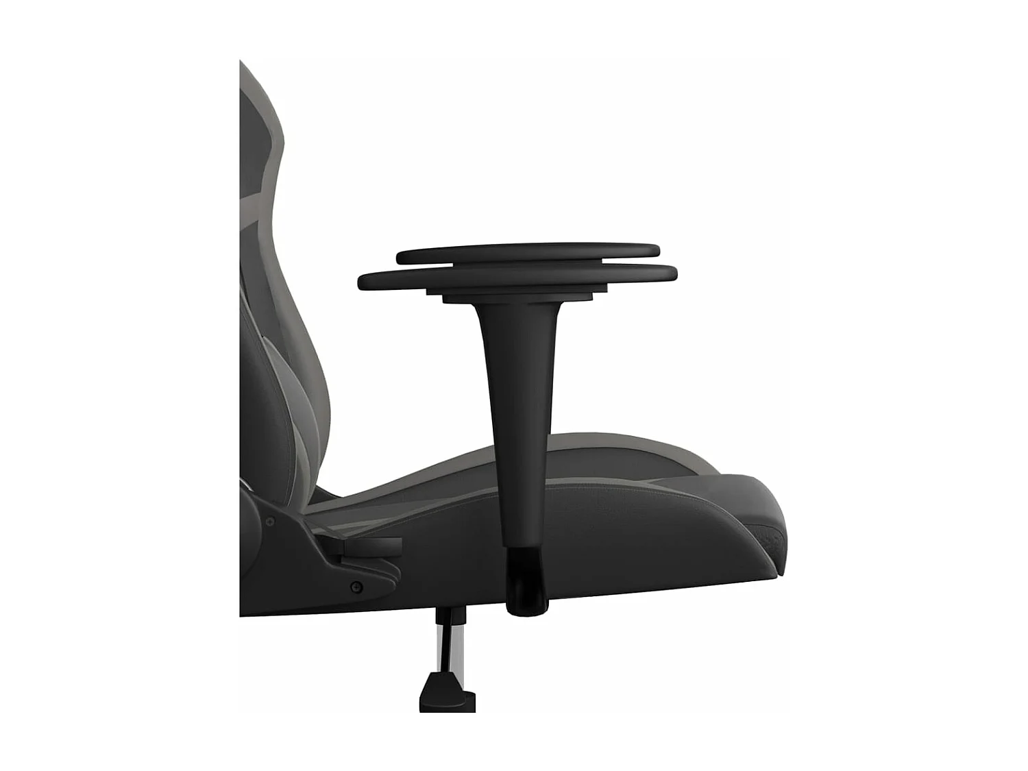 Chaise de jeu Noir et gris Similicuir