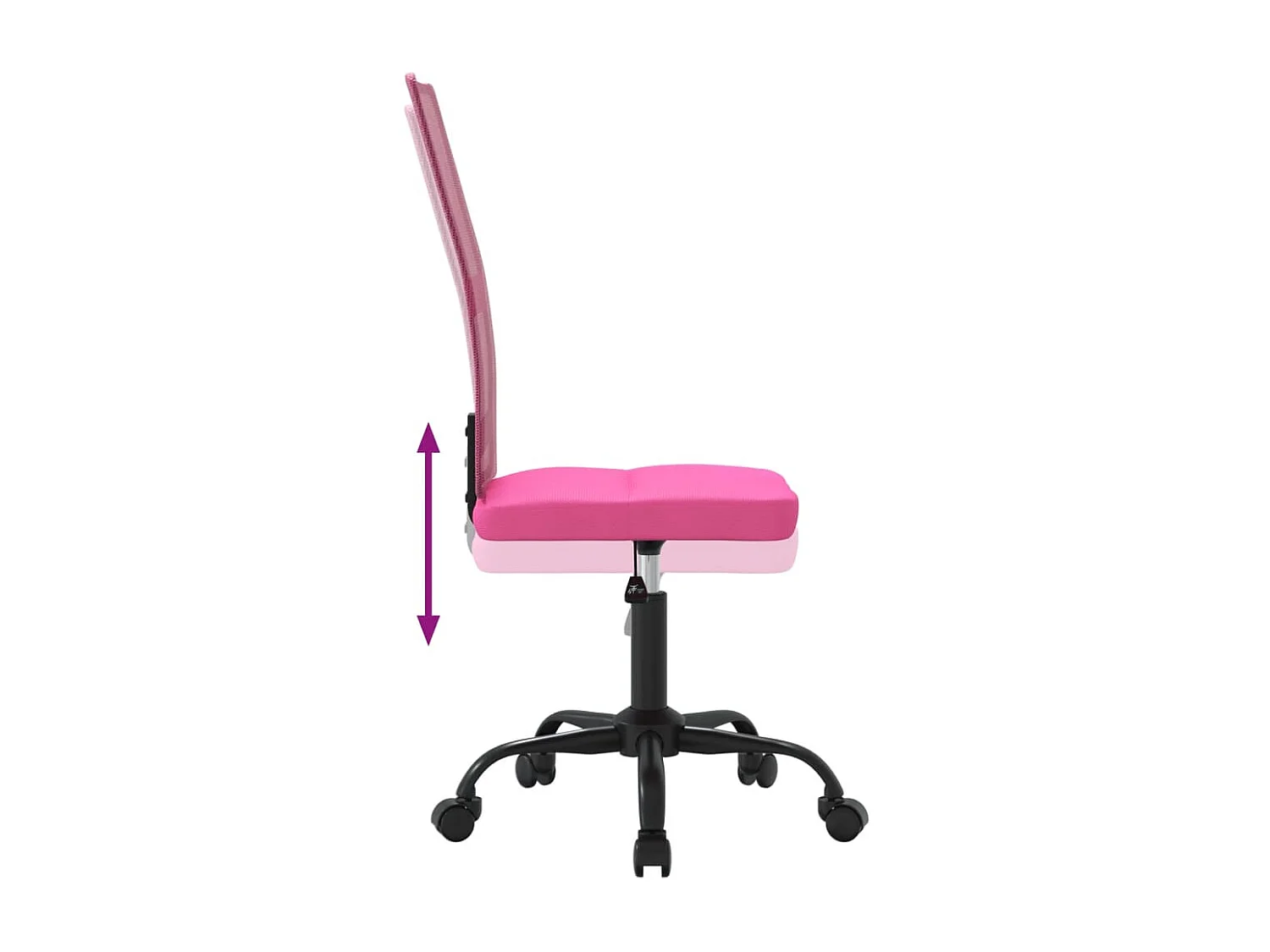 Chaise de bureau rose tissu en maille