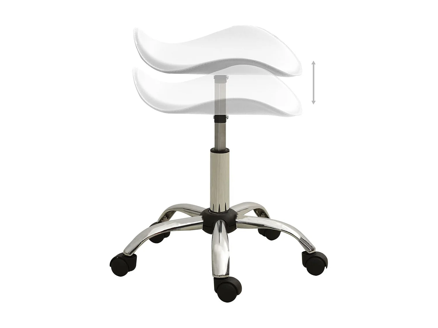 Chaise de bureau Blanc Similicuir 5