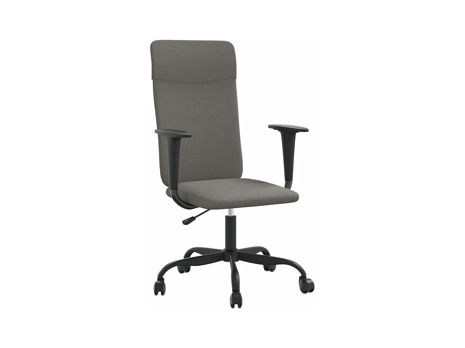 Chaise de bureau réglable en hauteur gris foncé tissu