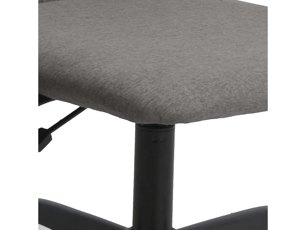 Chaise de bureau réglable en hauteur gris foncé tissu