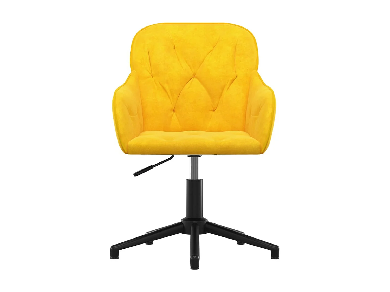 Chaise pivotante de bureau Jaune Velours