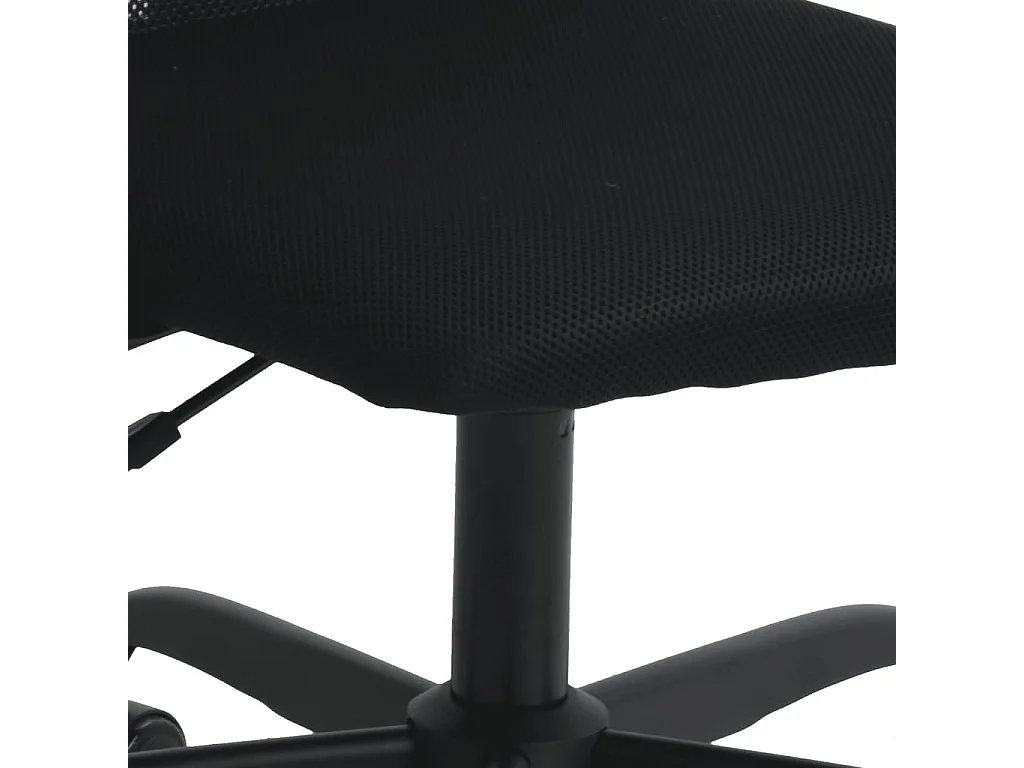 Kantoorstoel verstelbare hoogte mesh en kunstleer zwart
