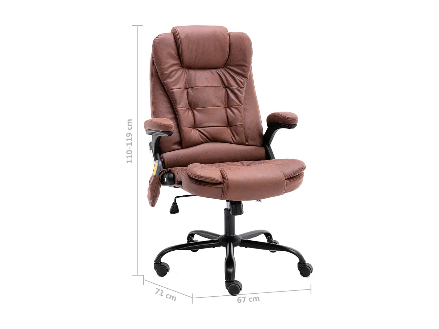 Chaise de bureau de massage Marron clair Cuir véritable