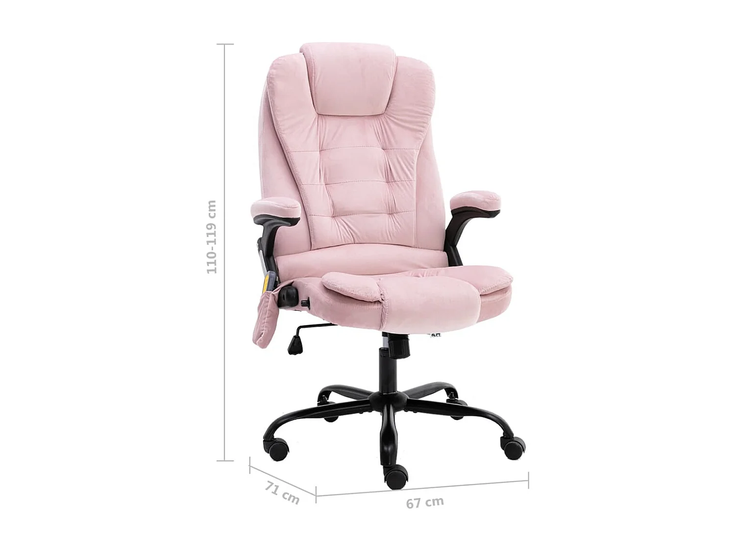 Chaise de bureau de massage Rose Velours