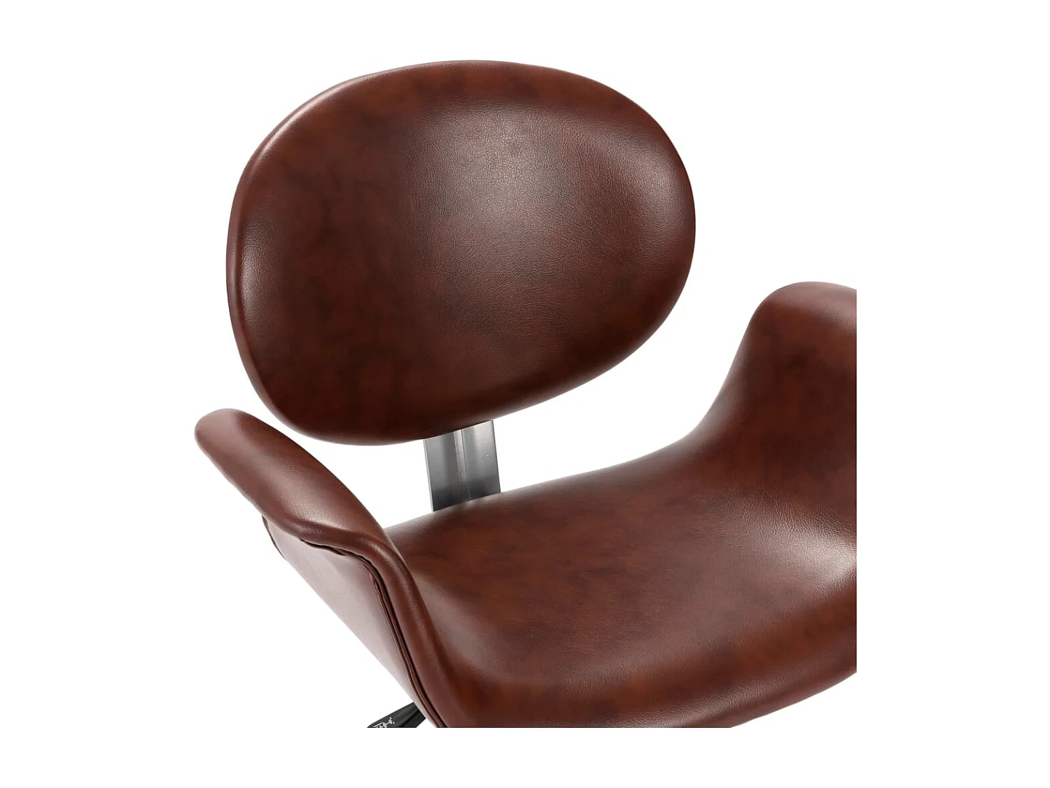 Chaise pivotante de bureau Marron Similicuir 8
