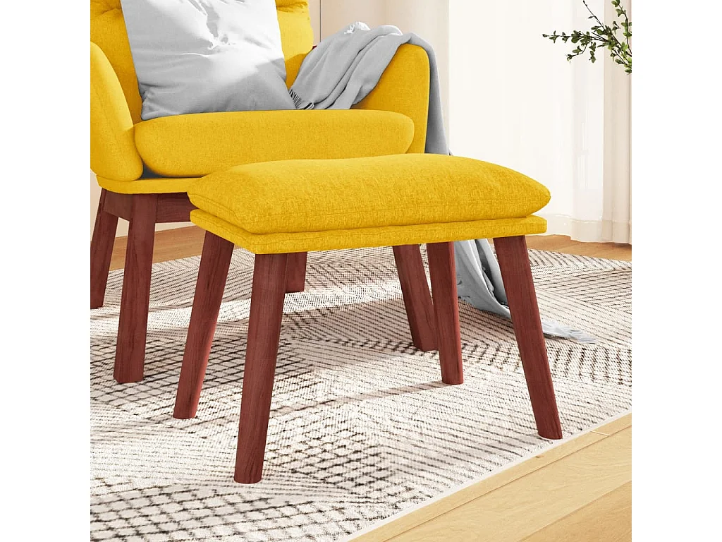 Repose-pied Jaune moutarde 45x29,5x35 Tissu