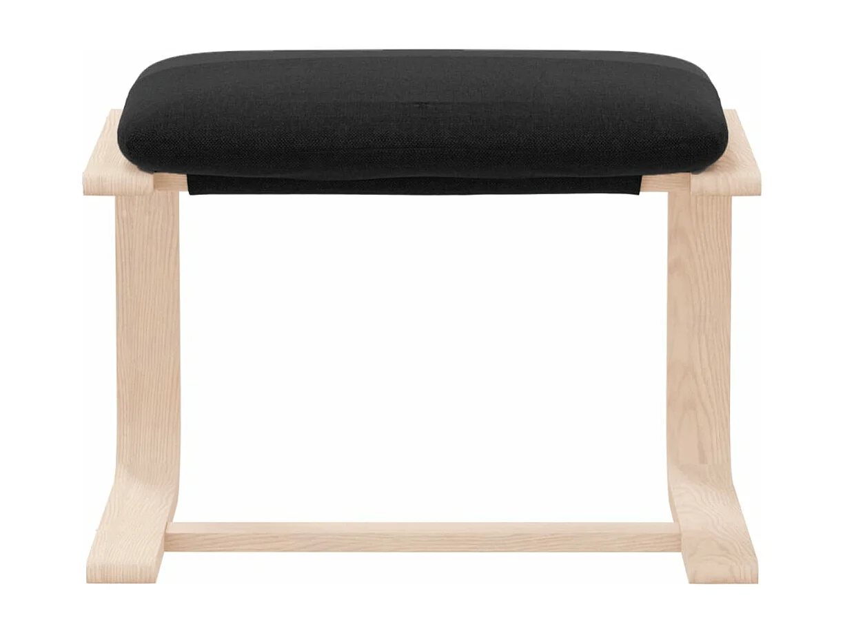 Repose-pied Noir 51x41x40 Tissu