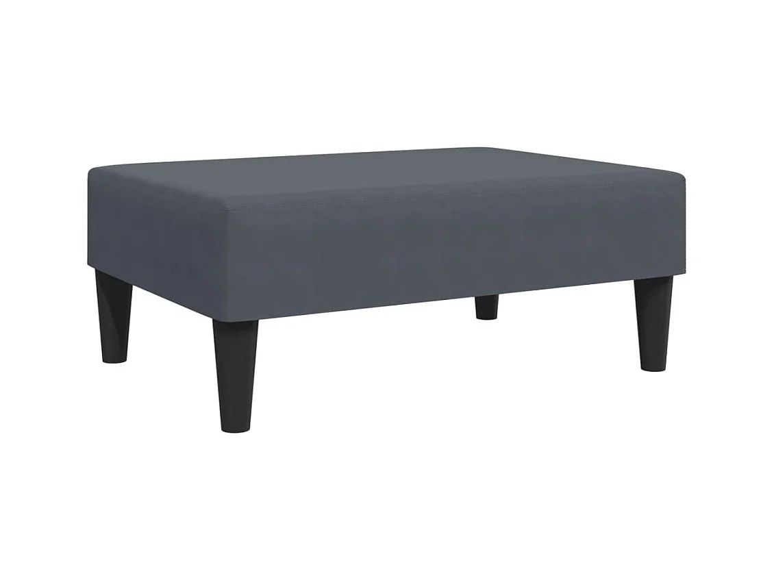 Repose-pied gris foncé 77x55x31 velours