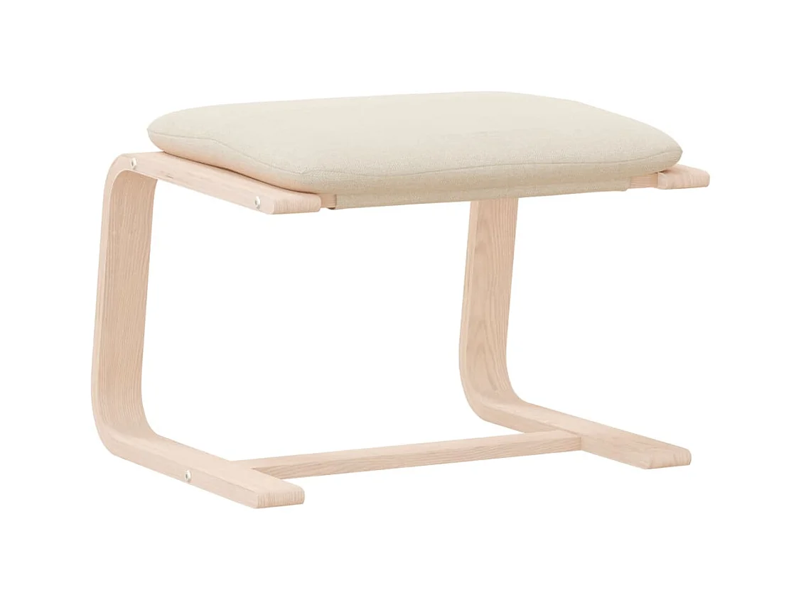 Repose-pied Crème 51x41x40 Tissu