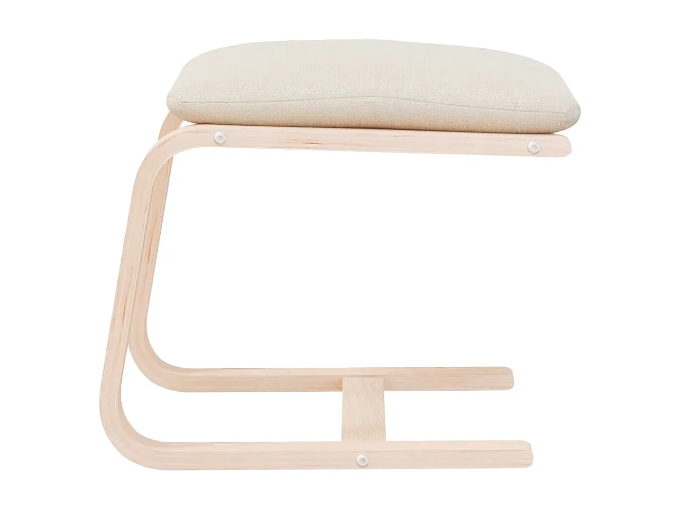 Repose-pied Crème 51x41x40 Tissu