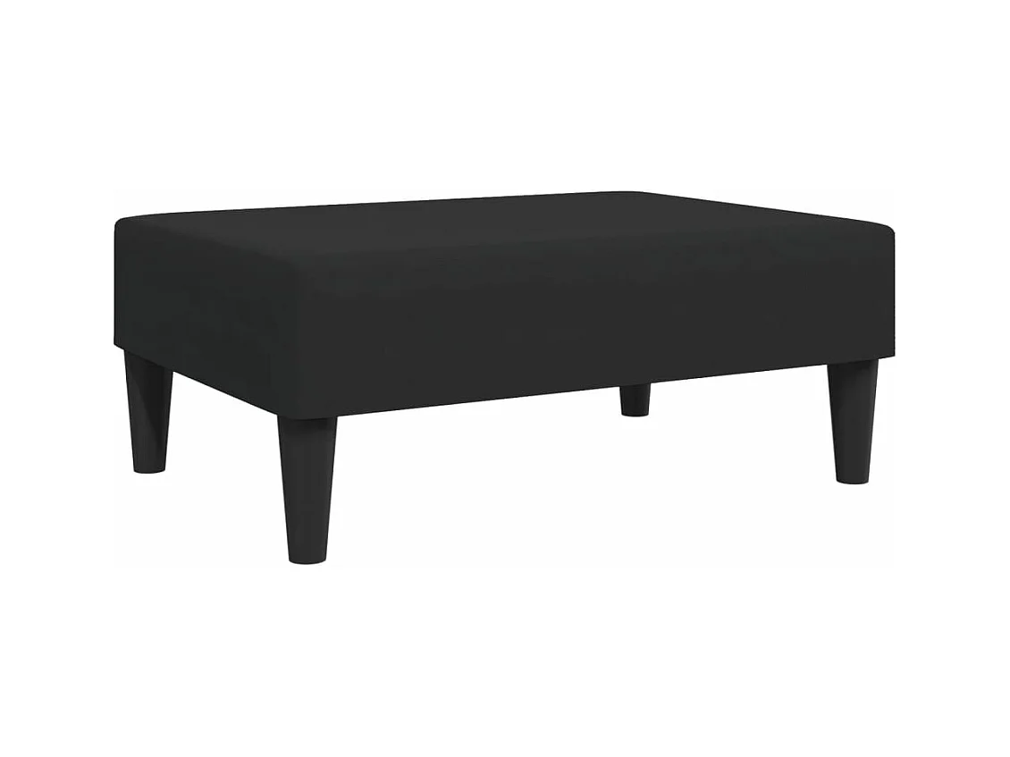 Repose-pied noir 77x55x31 velours