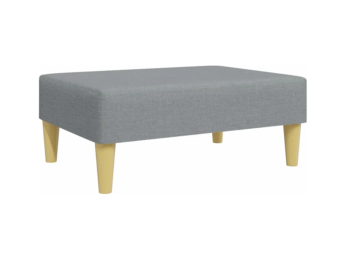 Repose-pied gris clair 77x55x31 tissu