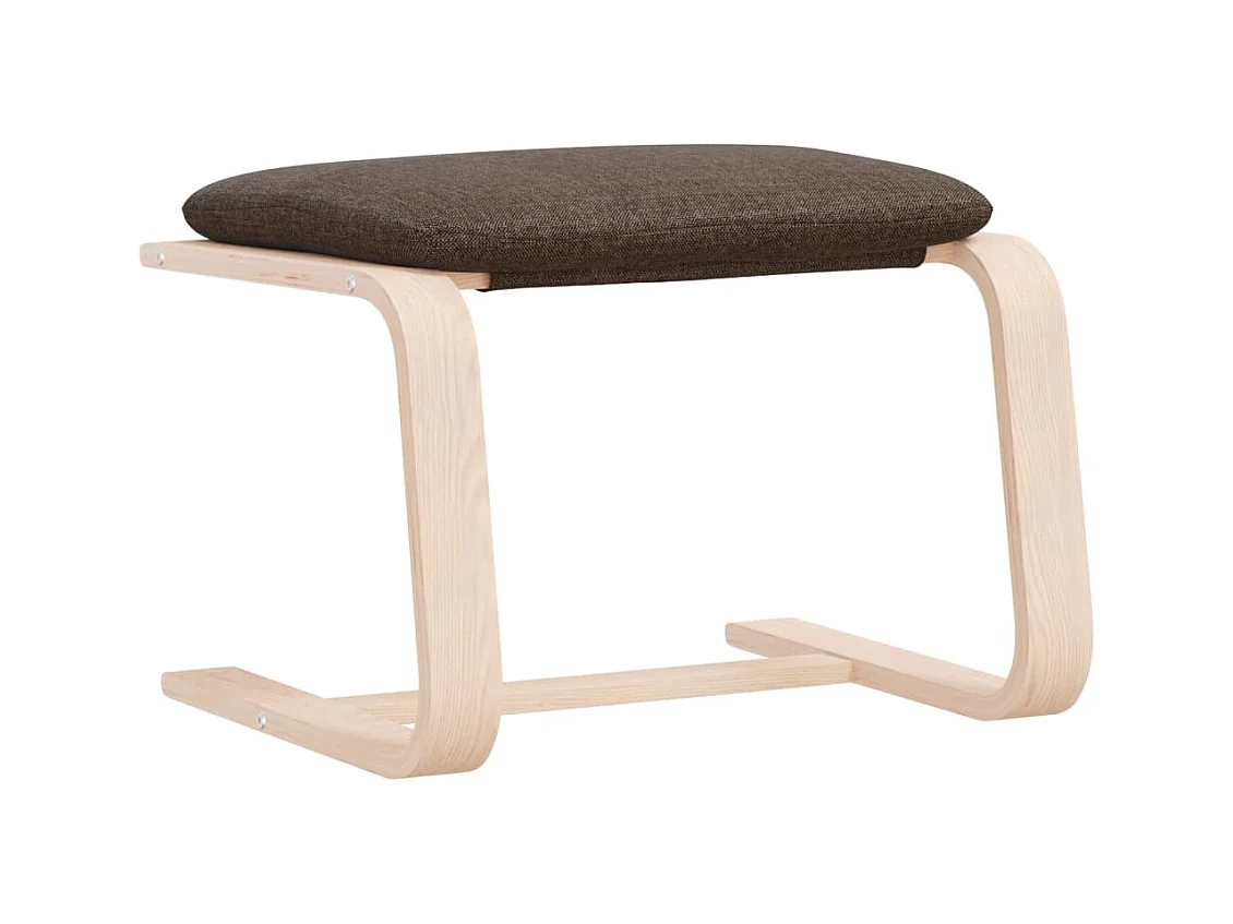 Repose-pied Marron foncé 51x41x40 Tissu