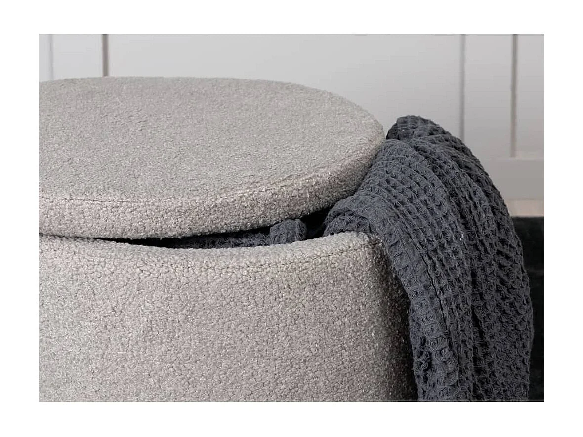 Venture Home Pouf Dunken 51x51x43 Teddy Grège