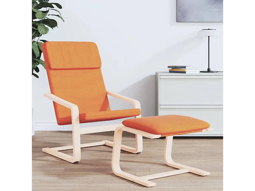 Repose-pied Jaune foncé 51x41x40 Tissu