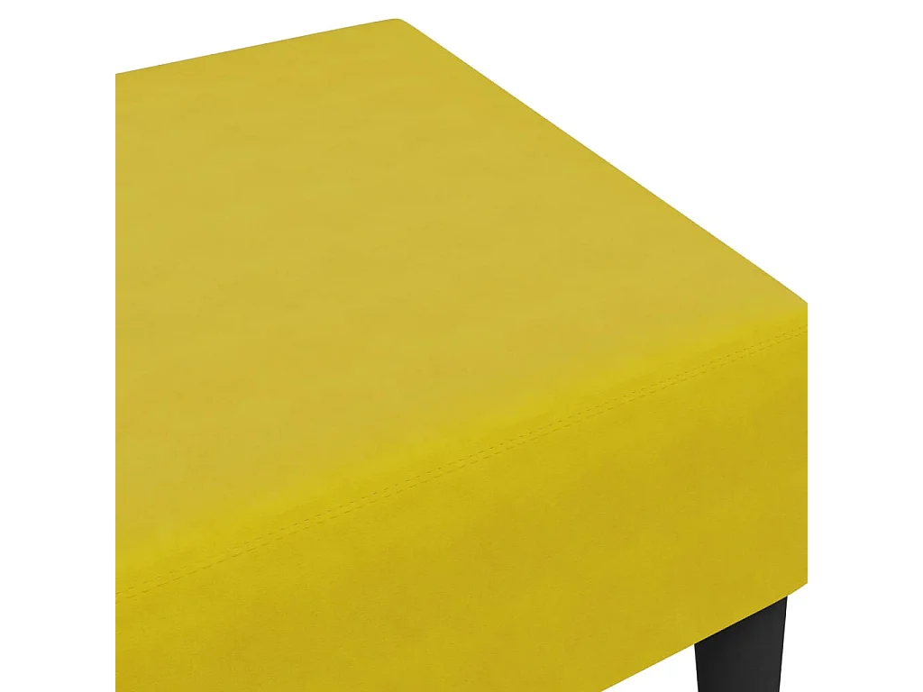 Repose-pied jaune 77x55x31 velours