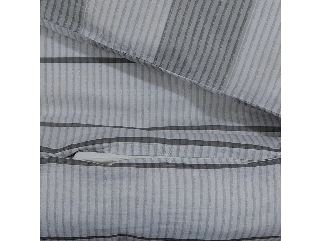 Ensemble de housse de couette Gris 200x220 Coton
