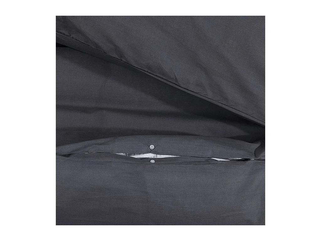 Ensemble de housse de couette Noir 200x200 Coton