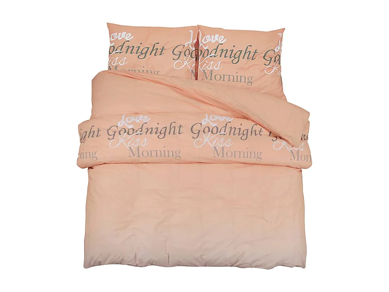 Ensemble de housse de couette rose 225x220 Coton