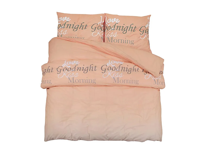 Ensemble de housse de couette rose 220x240 Coton