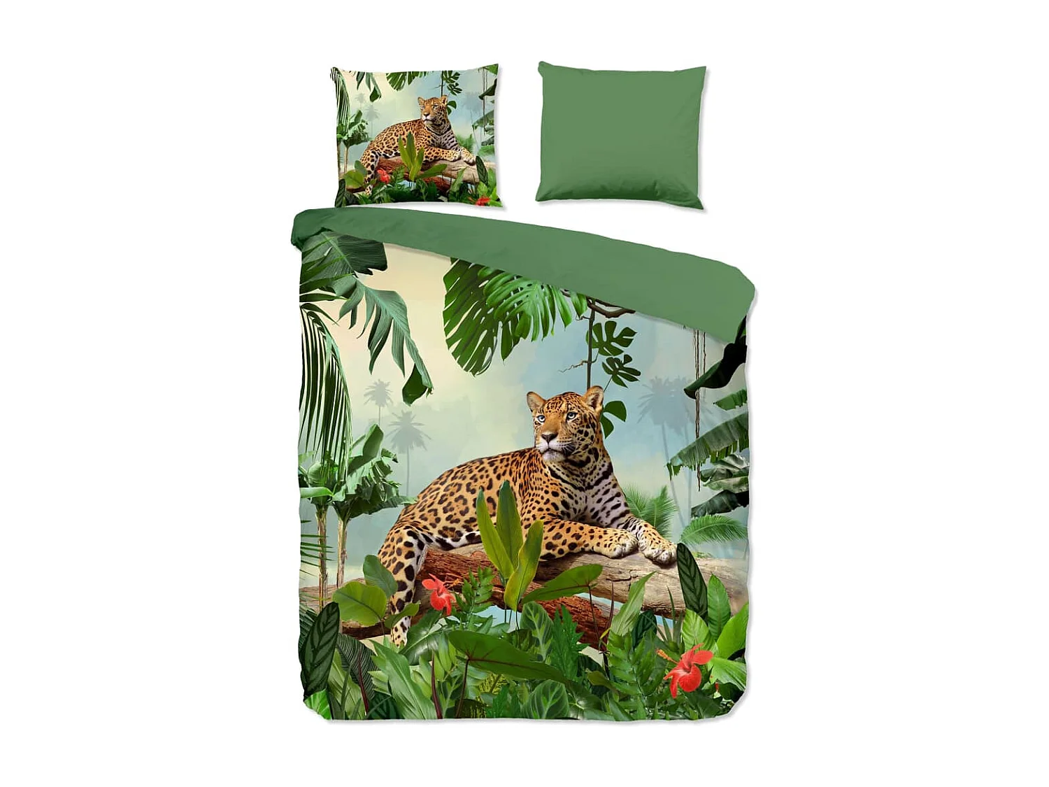 Good Morning Housse de couette JUNGLE 200x200-220 Multicolore