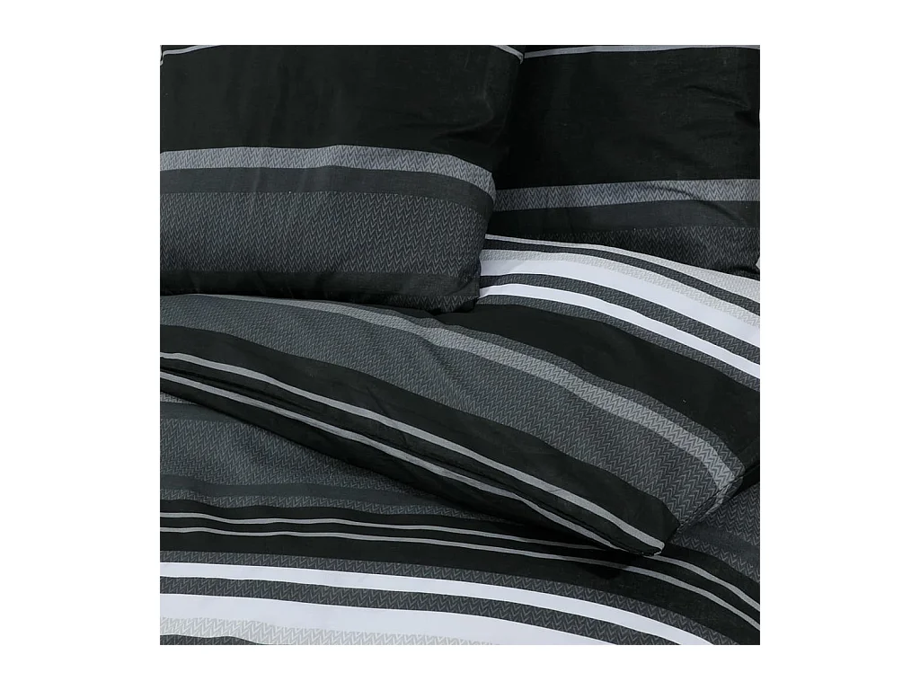 Dekbedovertrekset 260x240 cm katoen zwart en wit