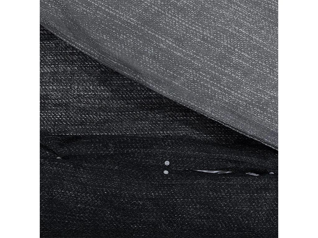 Ensemble de housse de couette gris foncé 140x200 Coton