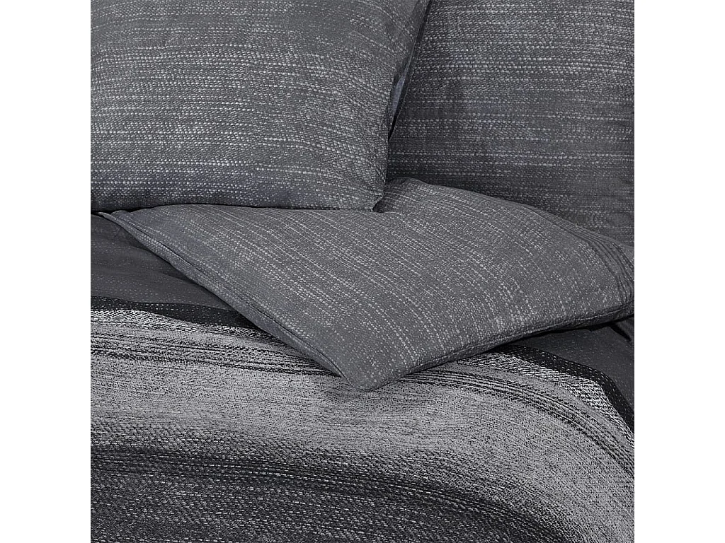 Ensemble de housse de couette gris foncé 140x200 Coton