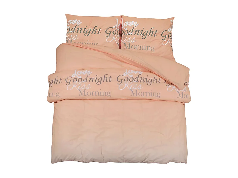 Ensemble de housse de couette rose 200x200 Coton