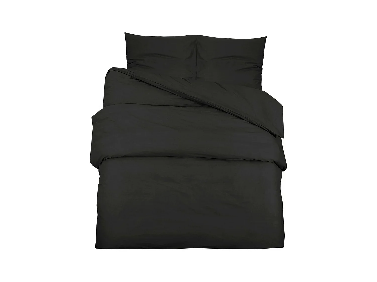 Ensemble de housse de couette Noir 225x220 Microfibre légère