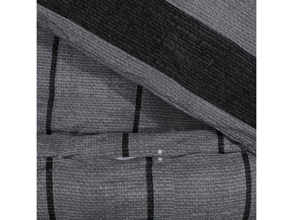 Ensemble de housse de couette gris foncé 155x220 Coton
