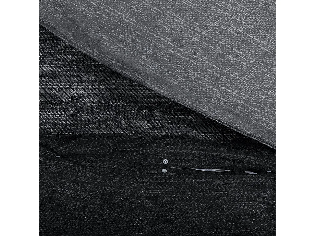 Ensemble de housse de couette gris foncé 200x200 Coton