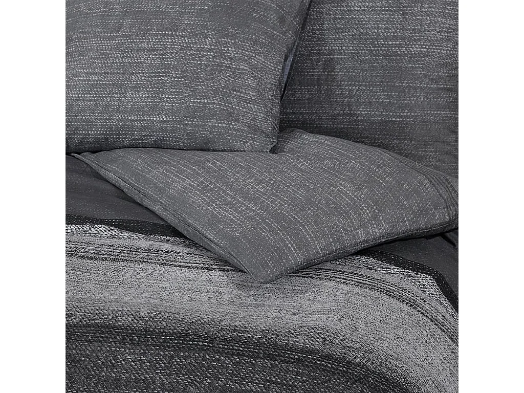 Ensemble de housse de couette gris foncé 200x220 Coton