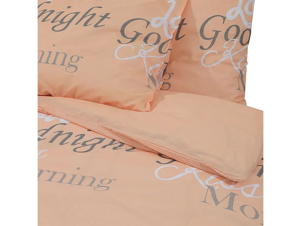 Ensemble de housse de couette rose 140x200 Coton