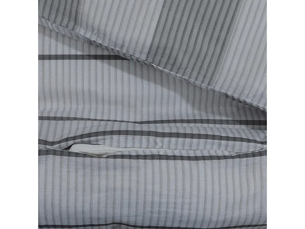 Ensemble de housse de couette Gris 140x200 Coton