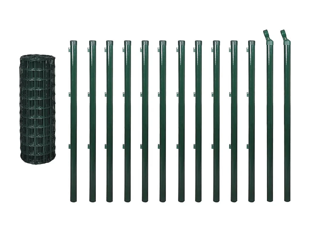 Clôture euro Acier 25 x 1,5 m Vert 4