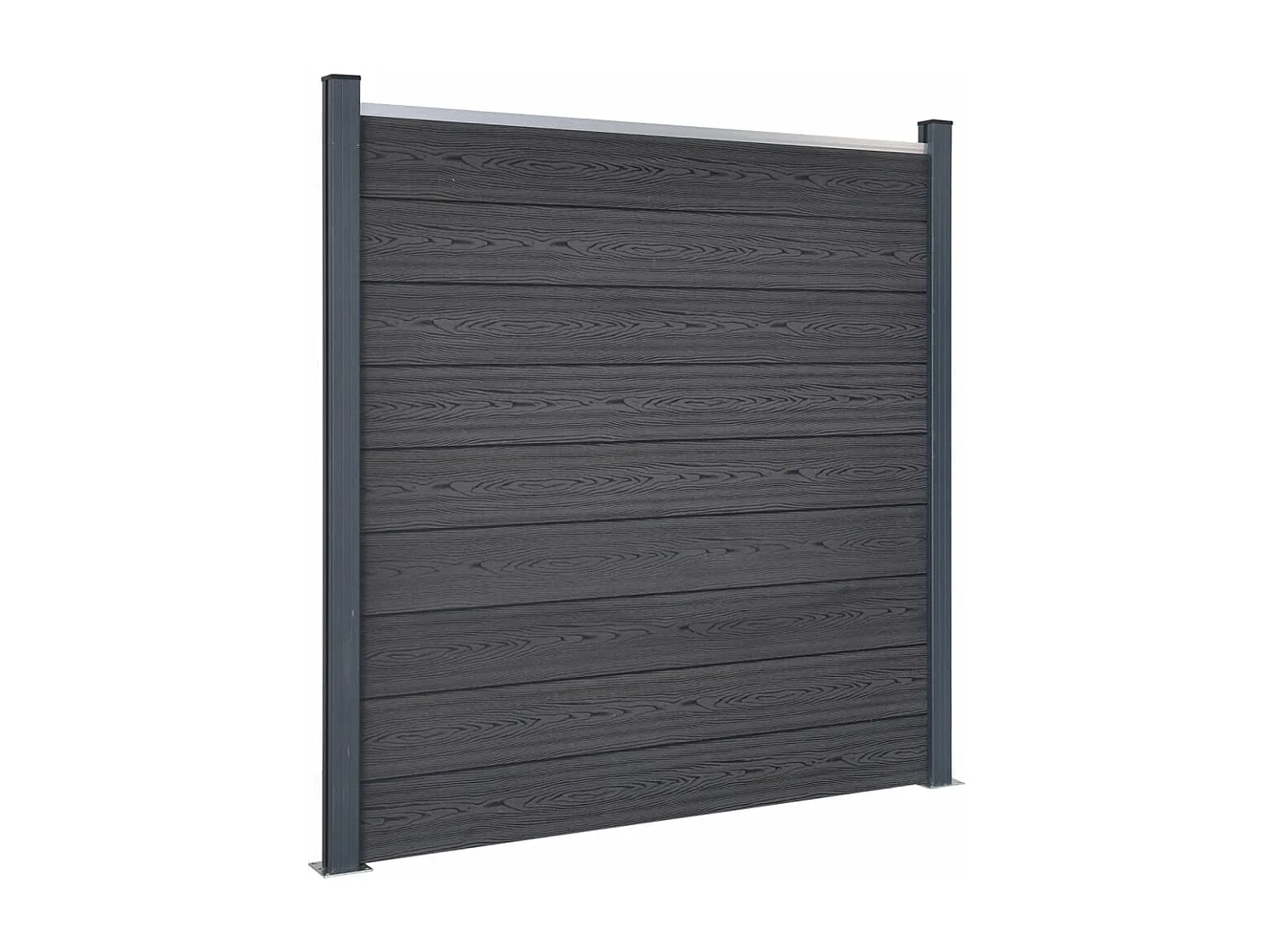 Ensemble de panneaux de clôture gris 180x186 WPC