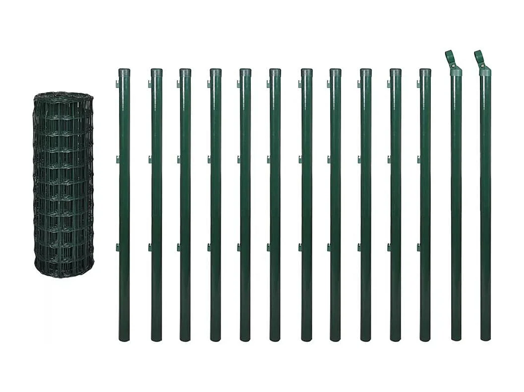 Clôture Euro Acier 25 x 1 m Vert